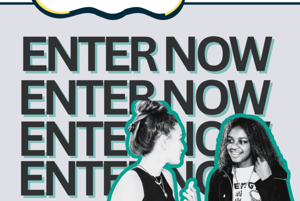 Promotional event with bold text.