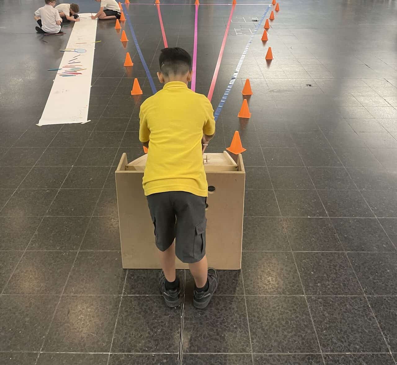 Child engaging in a science activity