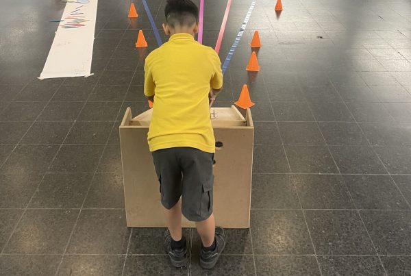 Child engaging in a science activity